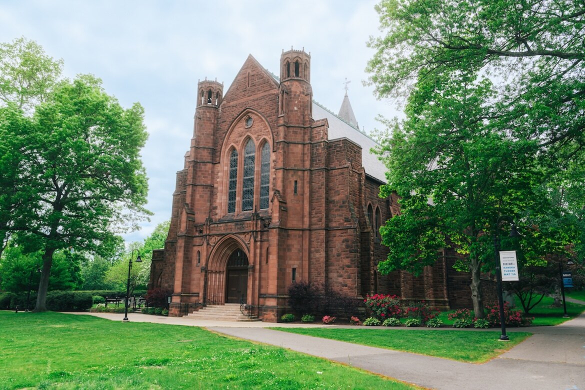 Abbey Chapel in the Spring at Mount Holyoke College