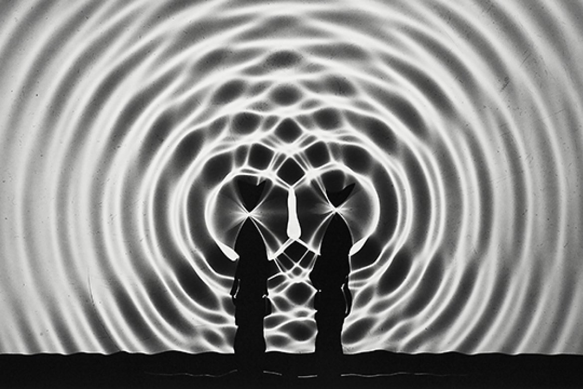 Berenice Abbott (American, 1898-1991), The Science Pictures: Water Pattern, 1982. Gelatin silver print photograph. Gift of Joseph R. and Ruth Lasser (Ruth H. Pollak, Class of 1947). MHC Art Museum, South Hadley, Mass. Photograph by Laura Shea. 1983.21.9