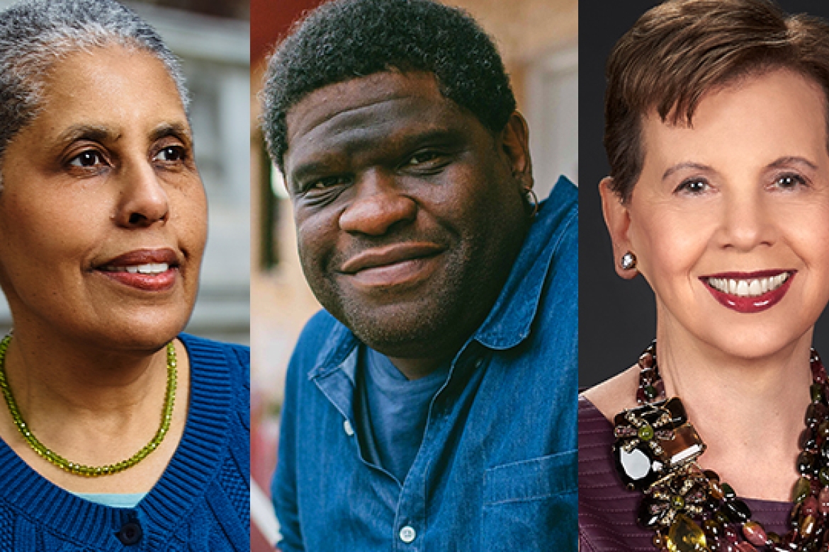 Speakers at the 2019 Commencement are Barbara Smith ’69, Gary Younge and Adrienne Arsht ’63.