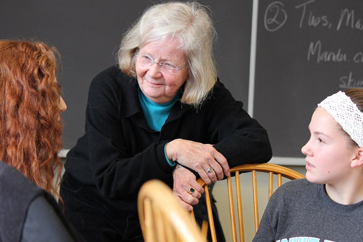 Penny Gill, Mary Lyon Professor of Humanities, will read from her book, "What in the World Is Going On?: Wisdom Teachings for Our Time." Photo by John Martins.