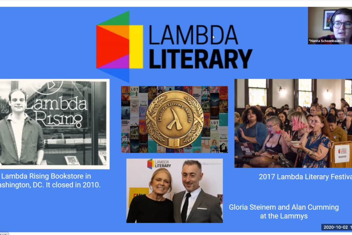 Hanna Schoenbaum ’21, English and film double major, did an internship at Lambda Literary, focusing specifically on its website and social media platforms. 