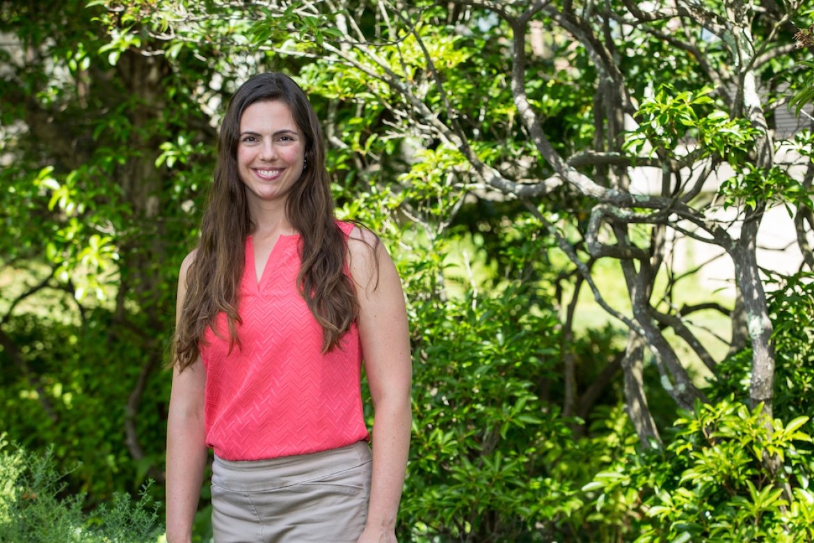 Jenica Allen, manager of Mount Holyoke’s Campus Living Lab, was given the George Mercer Award from the Ecological Society of America.