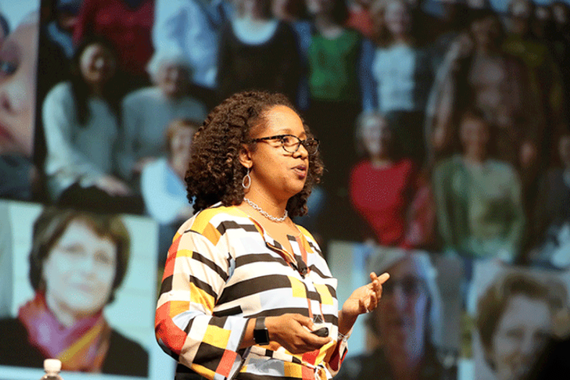 Kaneka Turner MAT’15 was one of the keynote speakers at National Council of Teachers of Mathematics Regional Conference in Orlando, FL in October 2017. Her talk centered on her work advocating for more inclusive mathematical communities.