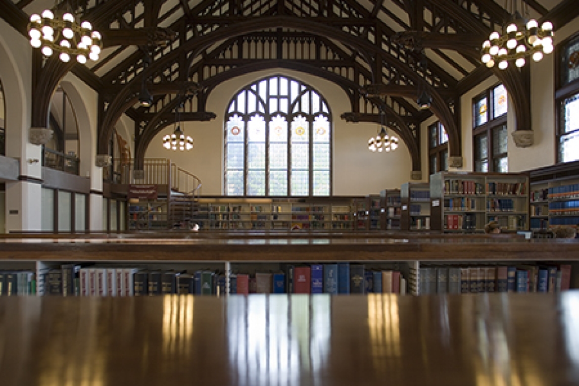 Williston Library reading room. Photo by Michael Malyszko