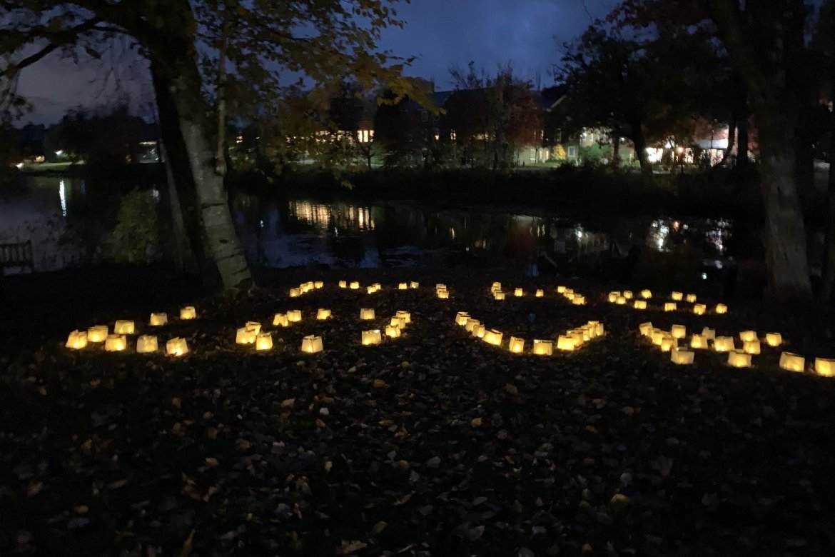 This fall, McDermott and her team hosted “Letting Go of All That Hurts: Luminaries at the Lake.” Students sent in their intentions anonymously and watched on the Miller Worley Center Campus Living Lab Cam as they were lit next to Lower Lake.