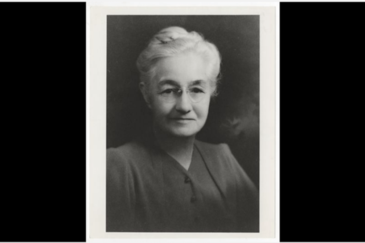 Archival photograph of Mignon Talbot, who taught geology and geography at Mount Holyoke from 1904 to her retirement in 1935.