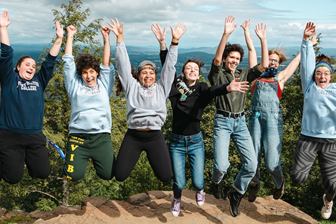 Back on top: the Mount Holyoke community celebrates the return of in-person Mountain Day.