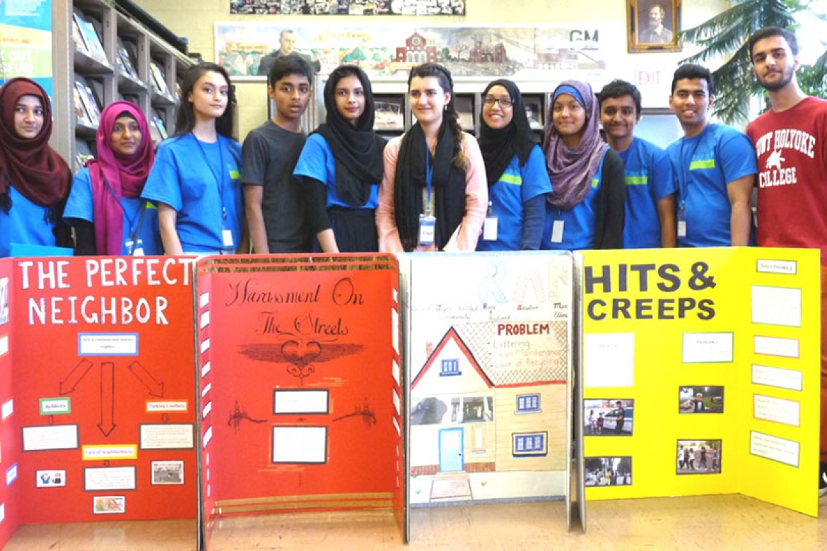 Iqbal’s youth volunteers created and presented proposals to improve their community.