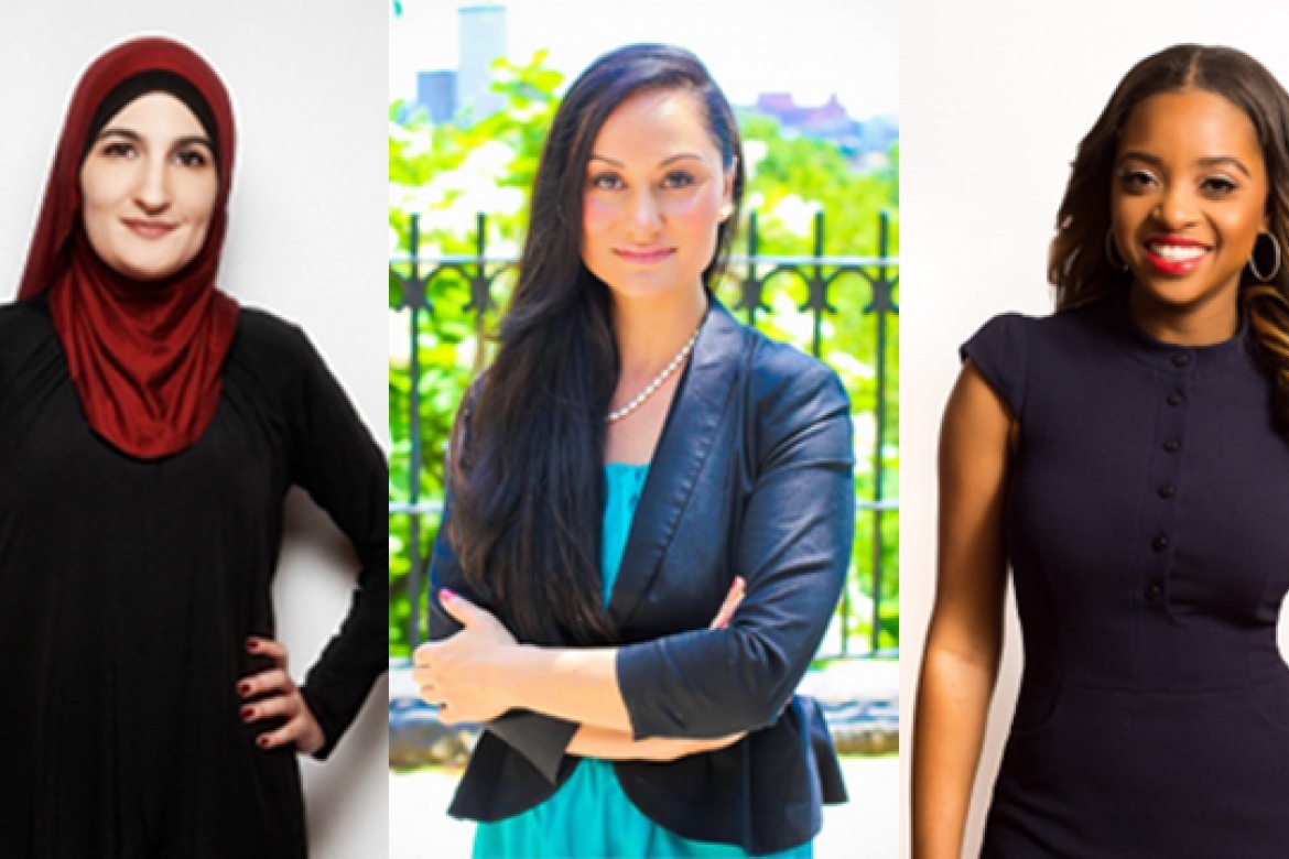 (L-R) Linda Sarsour, Carmen Perez and Tamika Mallory are the keynote speakers for the Women of Color Trailblazers Leadership Conference this year.