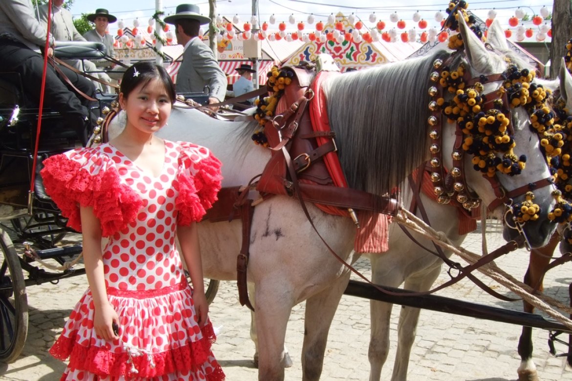 Ye Li '11 in Spain when she studied abroad.