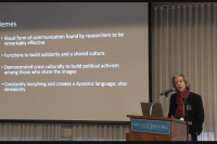Riv-Ellen Prell speaking at Mount Holyoke College in April of 2024