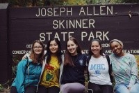 Mountain Day is a venerated tradition at Mount Holyoke College and community members celebrated atop Mount Holyoke.