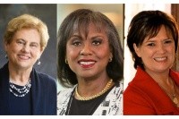 Helen Drinan ’69, Anita F. Hill and Lynn Pasquerella ’80