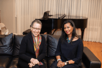 Aimée Eubanks Davis (right) and Dr. Beverly Daniel Tatum (left)