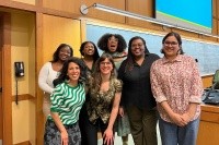 Alexis Nelson, The Black Forager, with students in 2024