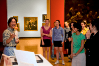 Anthony Lee teaching in the Mount Holyoke College Art Museum