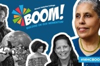 BOOM! 2019 presenters, from left: Pamela Means, Diana Alvarez, Raquel Willis, Alison Cook-Sather and Barbara Smith