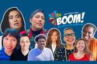 A collage of speakers who will be participating in the BOOM! 2023 Learning Syposium
