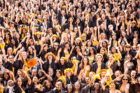 Members of the senior class cheering during Convocation 2022