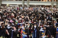 A view of the crowd at Commencement 2022