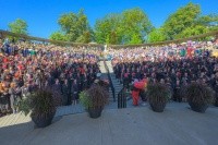 Mount Holyoke’s annual Convocation filled the campus with color, spirit and celebration as students in vivid class colors gathered to cheer and mark the official start of the academic year with tradition and decibels.
