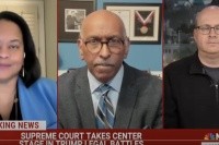 President Holley (far left) spoke on “Deadline: White House” on MSNBC.