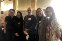 From left to right: Lea Sleiman ’22, Linh Mai ’23, Rick Feldman, Phi Do ’22 and Vy Hoang ’24