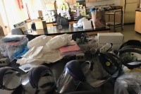 Personal protective equipment donated by Mount Holyoke College.