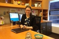 Jenna Lenz ’11 at The American University of Antigua College of Medicine in NY.