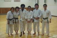 Mengjia Wan, fourth from the left, at Sophia University.