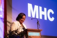 President Danielle R. Holley at the podium during MHC Experience