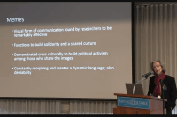 Riv-Ellen Prell speaking at Mount Holyoke College in April of 2024