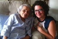 Sara Rzeszutek Haviland ’03 with civil rights activist Esther Cooper Jackson at Jackson’s Brooklyn home.