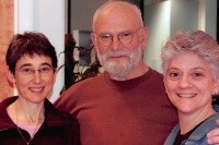 (L-R) Professor of Biological Sciences Susan Barry, Oliver Sacks, and local optometrist Theresa Ruggiero.