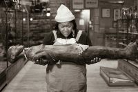 Photograph of vanessa german at the Joseph Allen Skinner Museum, December 1–2, 2021 and February 23, 2022 Photo Laura Shea