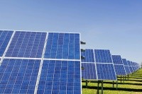 Solar panel field.