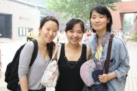 Gina Lee '15 and Lisha Xu with Akemi Go '15 (on the right) enjoying a great time in Beijing.