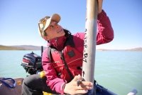 Doing polar fieldwork with her advisor and applied research at the Five Colleges gave Heidi Roop ’07 an invaluable glimpse into what has become her life as a climate scientist. Photo credit: Jason Briner