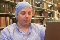 Zohar Berman ’20 interns at the Yiddish Book Center, working with the organization’s Steiner Summer Yiddish Program and Wexler Oral History Project.