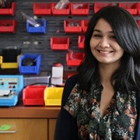 Hussain is earning degrees in both physics and engineering through a five-year program.