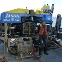 Veronika Kivenson FP’13 took part in a 2013 expedition aboard the research vessel Atlantis using an underwater robot to collect microbe samples, which she is now analyzing.