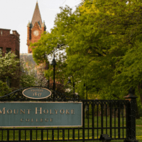Photo of the Mount Holyoke College sign