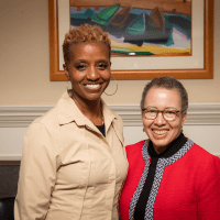 Tara Roberts ’91 and Dr. Beverly Daniel Tatum