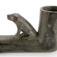 Maker unknown (Cherokee), Tobacco pipe bowl, late 19th or early 20th century.