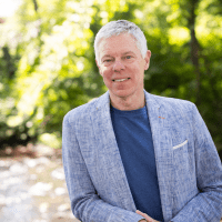 William Seigh in 2023 on the Mount Holyoke College campus. Photo by Joanna Chattman.