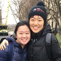 After Emily Chang ’18 (left) interned with Yiting Wang ’11 at the World Wide Fund for Nature, Wang invited her to attend a conference at Columbia University.