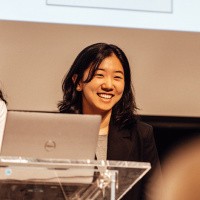 Yurim Oh, class of 2026, presenting at the AWS Case Competition