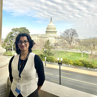 Myra Arif Zia ’26 during the MHC Semester in D.C.