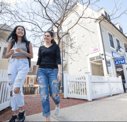 students-at-the-village-commons.png Students walking near the Village Commons in South Hadley
