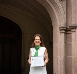 Patricia Holland Draves ’85 was honored at Reunion I on May 24, 2025.